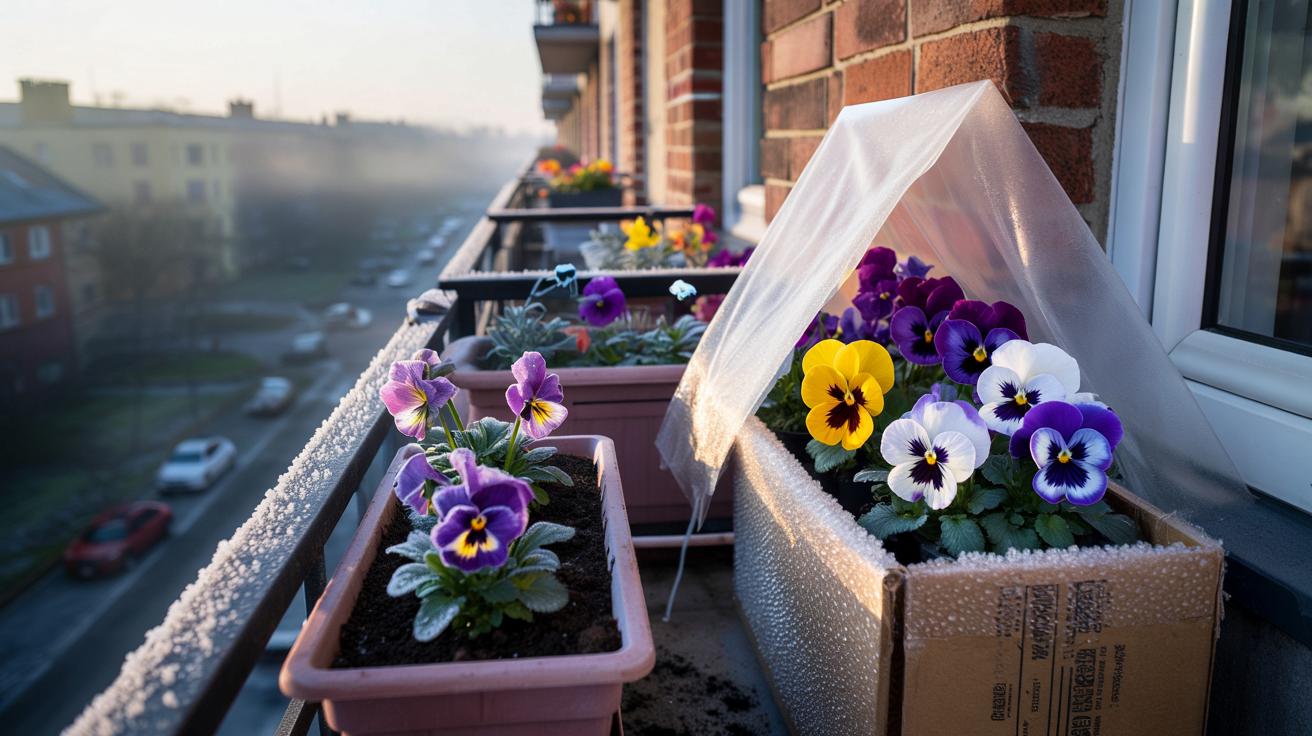 Dlaczego twoje bratki na balkonie marzną w marcu i jak je zabezpieczyć przed nocnymi przymrozkami