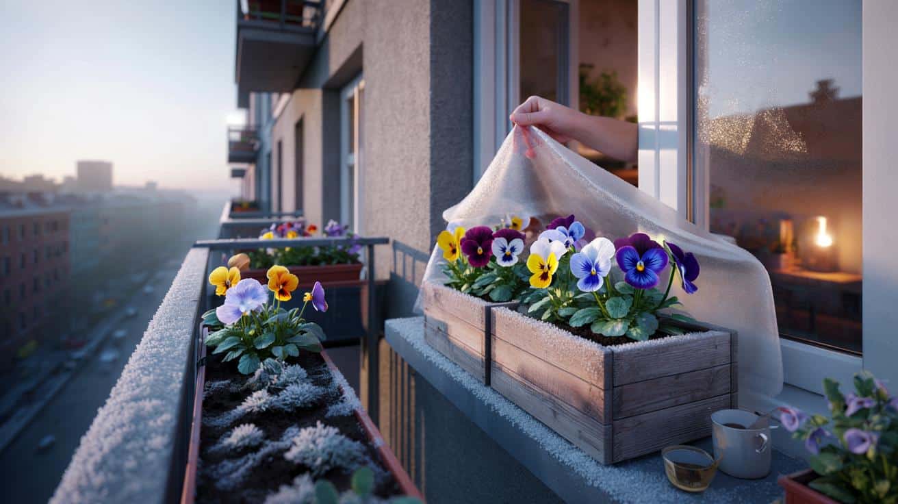 Dlaczego twoje bratki na balkonie marzną w marcu i jak je zabezpieczyć przed nocnymi przymrozkami