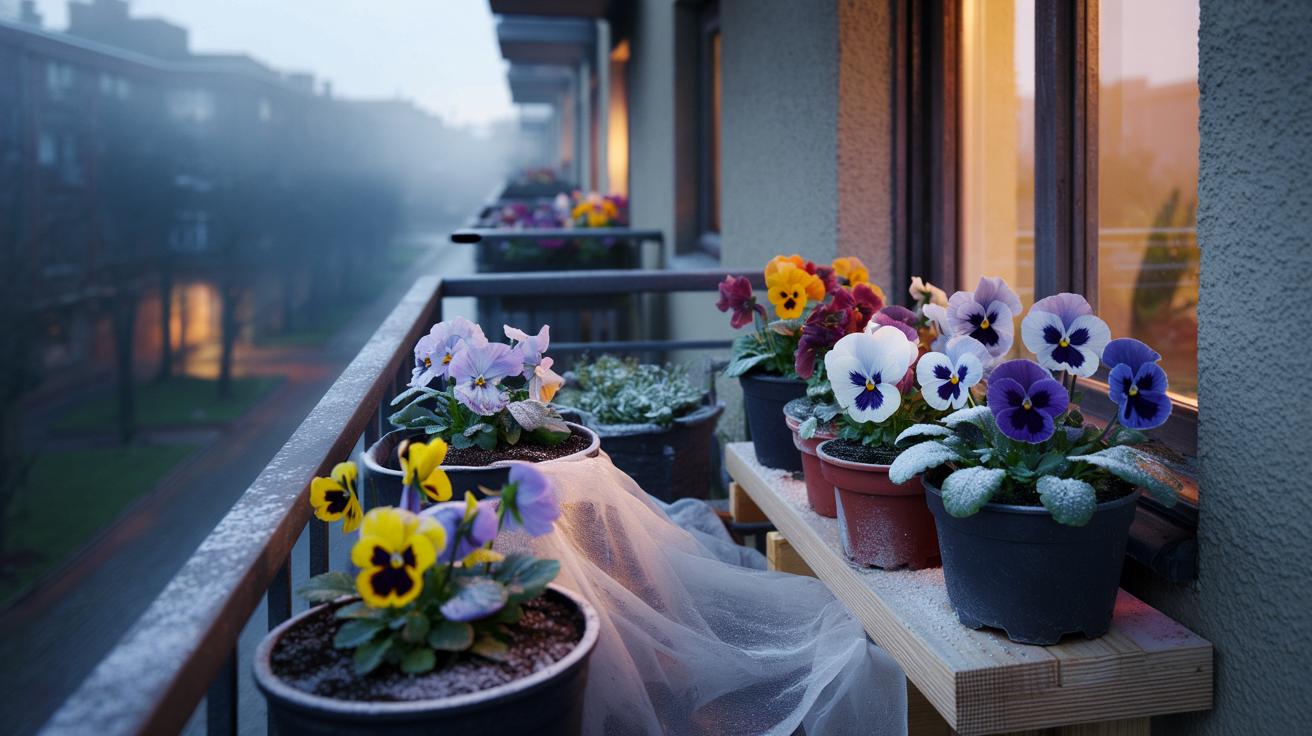 Dlaczego twoje bratki na balkonie marzną w marcu i jak je zabezpieczyć przed nocnymi przymrozkami