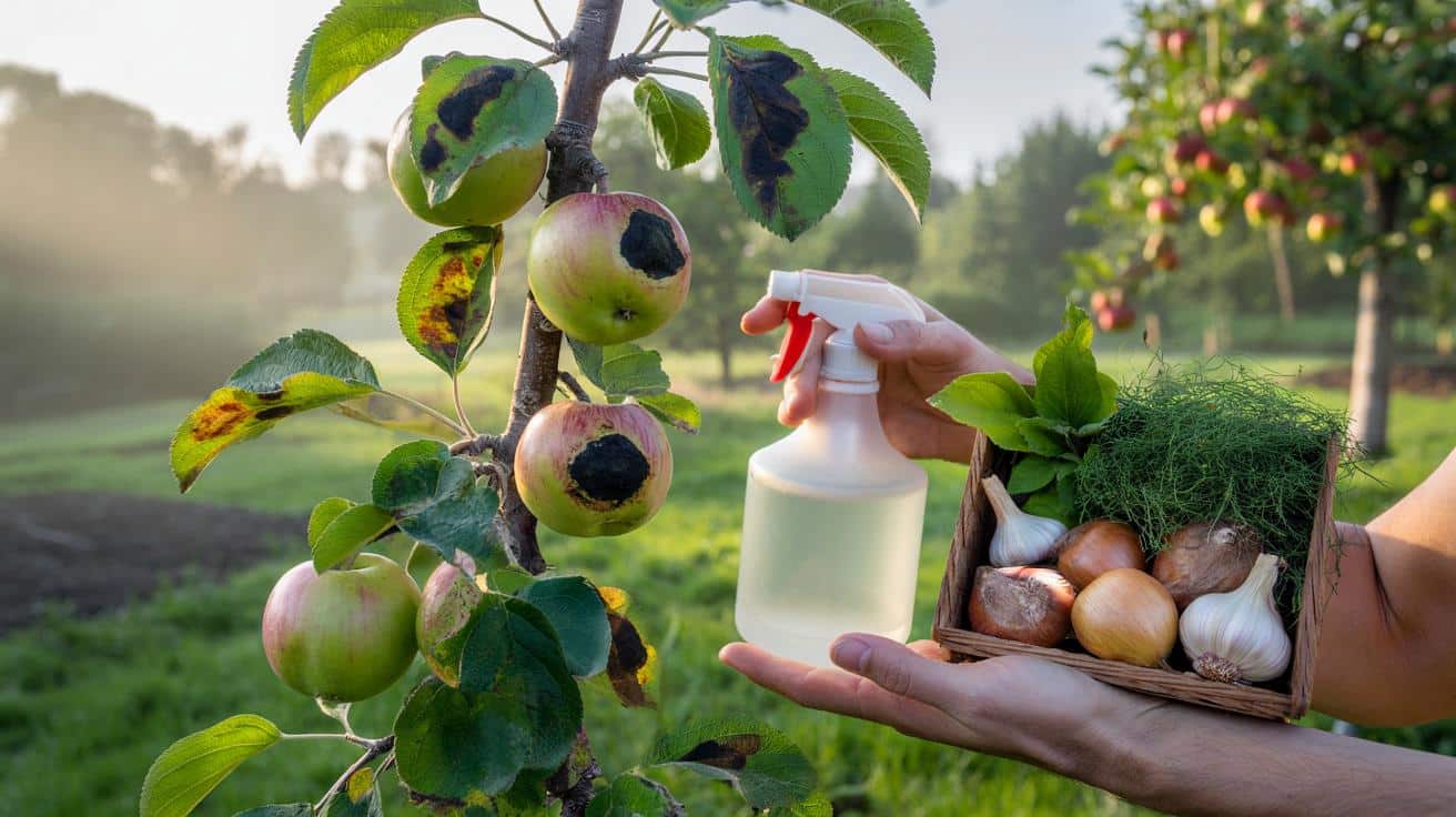 Dlaczego twoje jabłonie mają czarne plamki na liściach i czym opryskać bez chemii syntetycznej