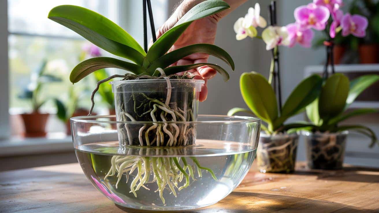 Dlaczego twoje orchidee mają zeschnięte korzenie mimo podlewania i metoda korzeniowego nawadniania którą stosują ogrodnicy