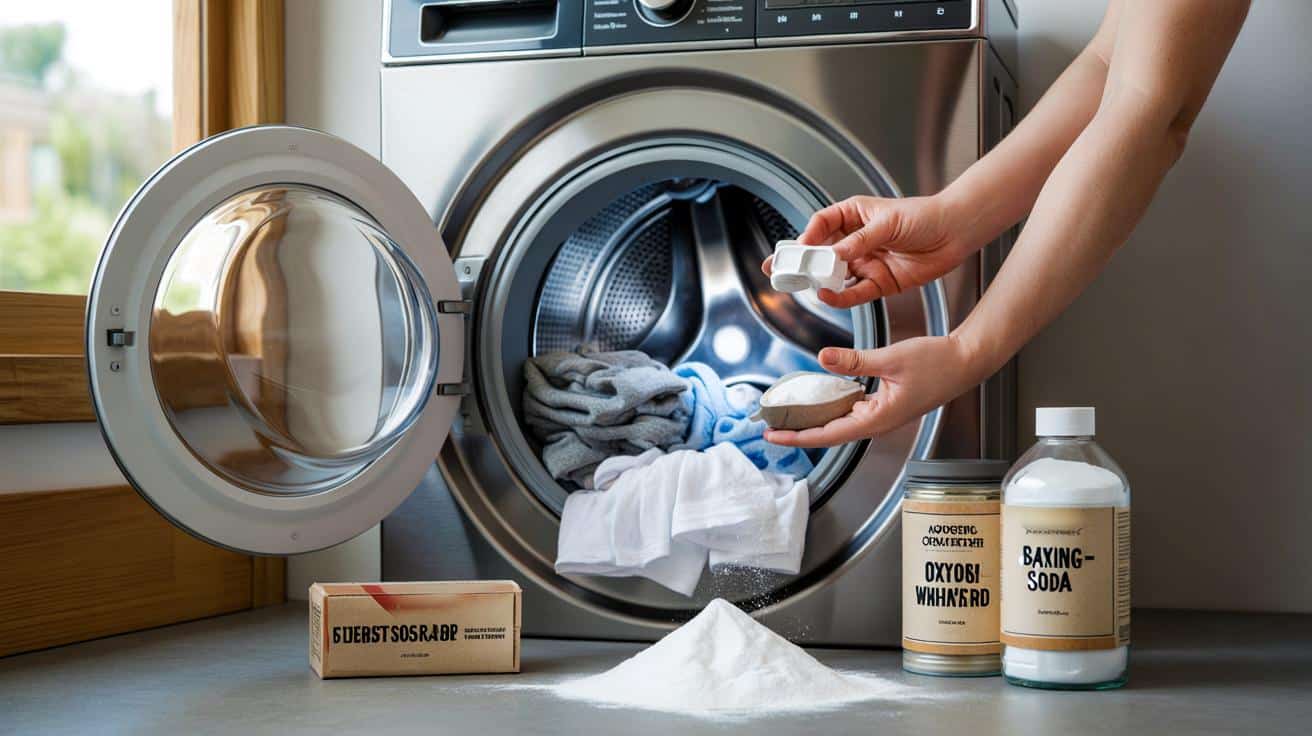 Dlaczego twoje ubrania w pralni stają się szare i co dodać do bębna, żeby były białe