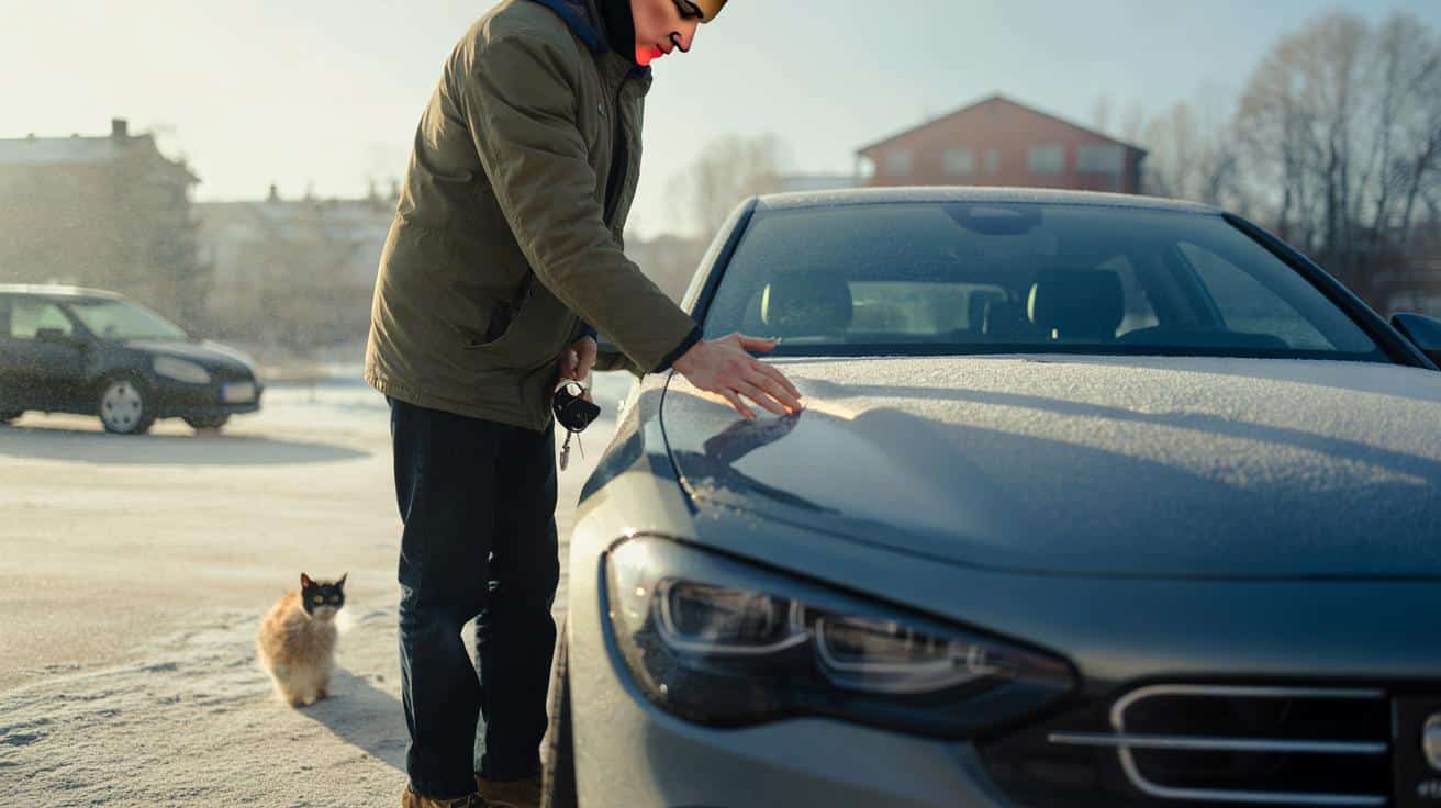 Dlaczego warto stuknąć w maskę auta zimą, zanim odpalisz silnik