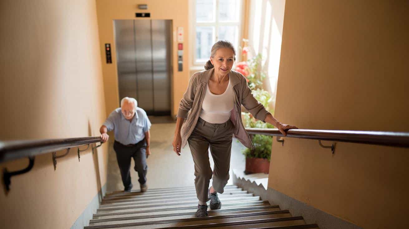 Dlaczego wiele osób po 60. roku życia zaczyna chodzić codziennie po schodach? Lekarze wskazują ważny powód