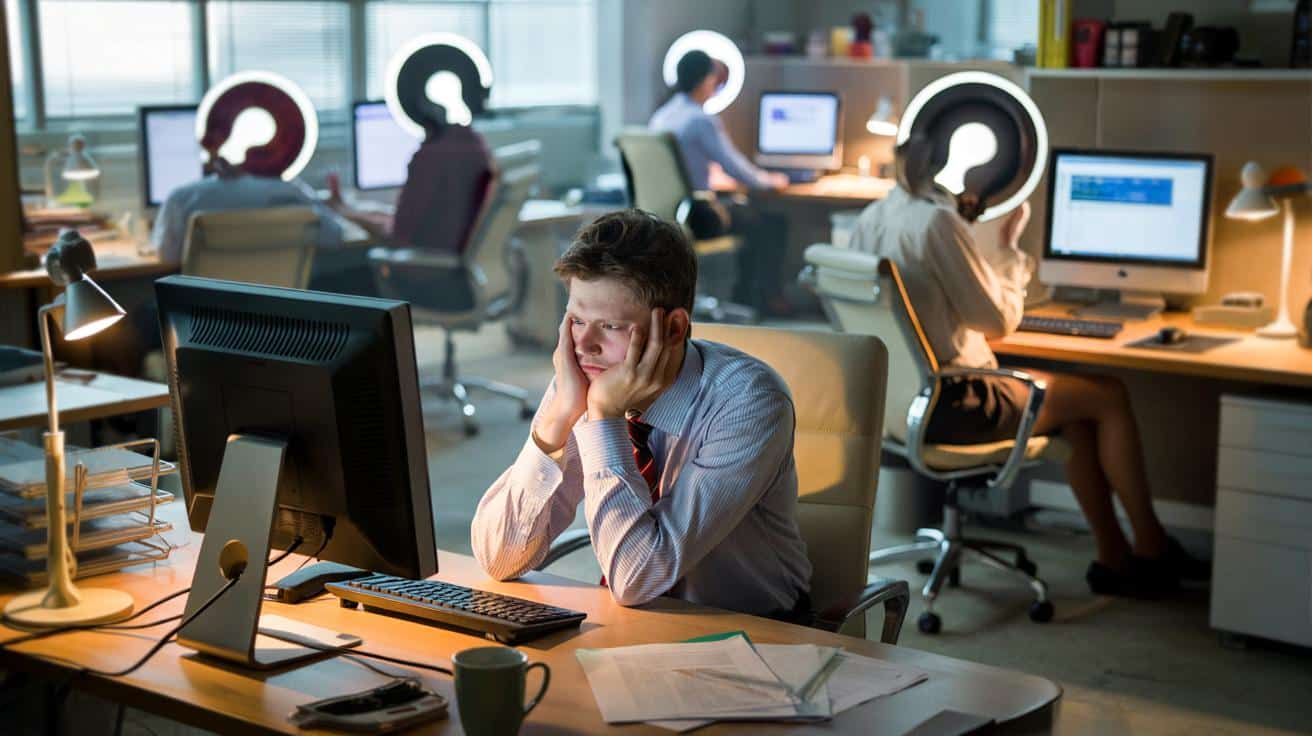 Dlaczego wiele osób siedzi z zaokrąglonymi plecami podczas pracy przy komputerze