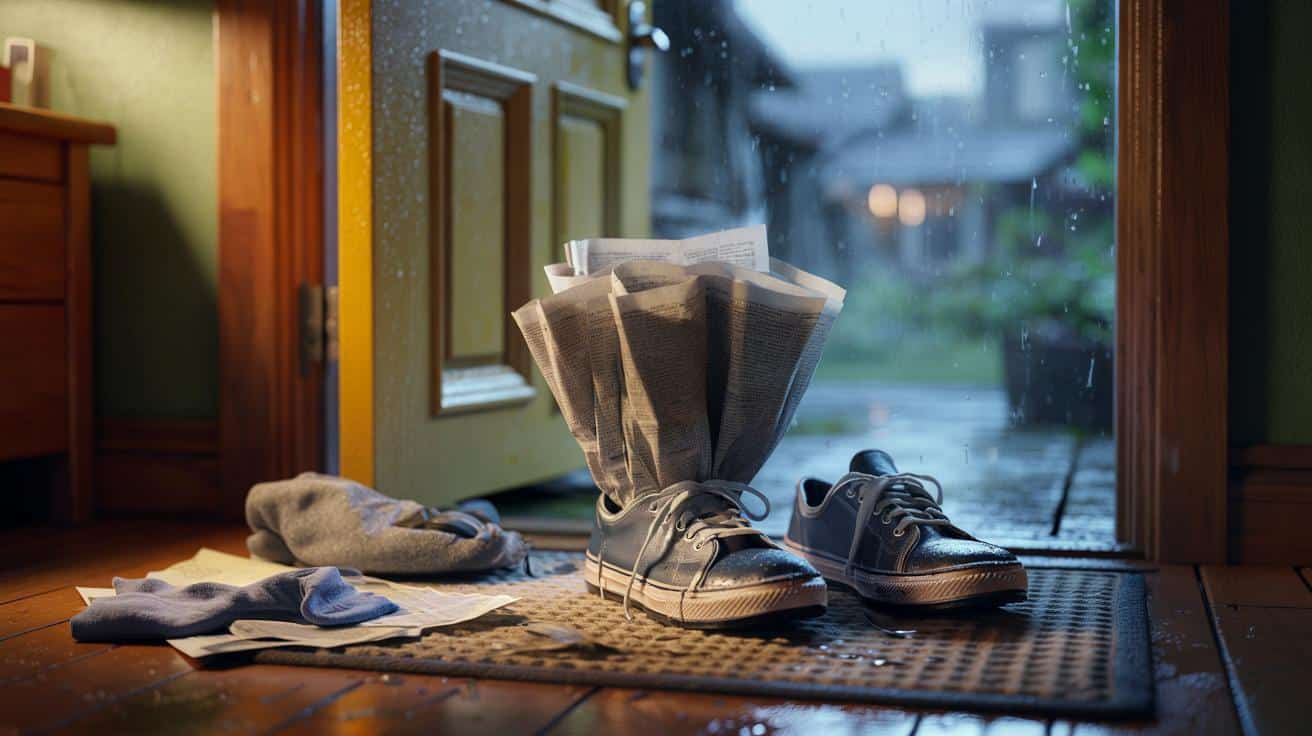 Dlaczego wkładanie kartki papieru do butów pomaga pozbyć się wilgoci po deszczowym dniu