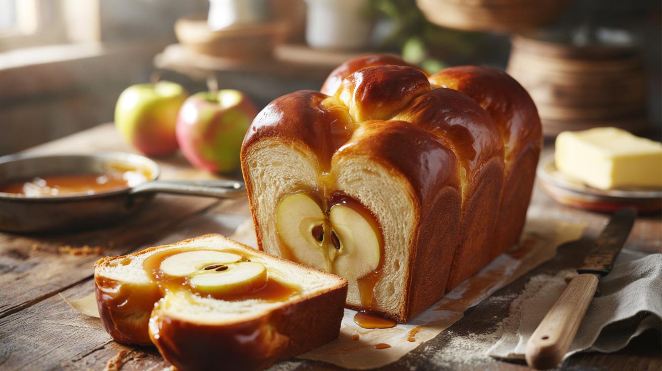Domowa brioche z karmelizowanymi jabłkami: prosty wypiek jak z rzemieślniczej piekarni
