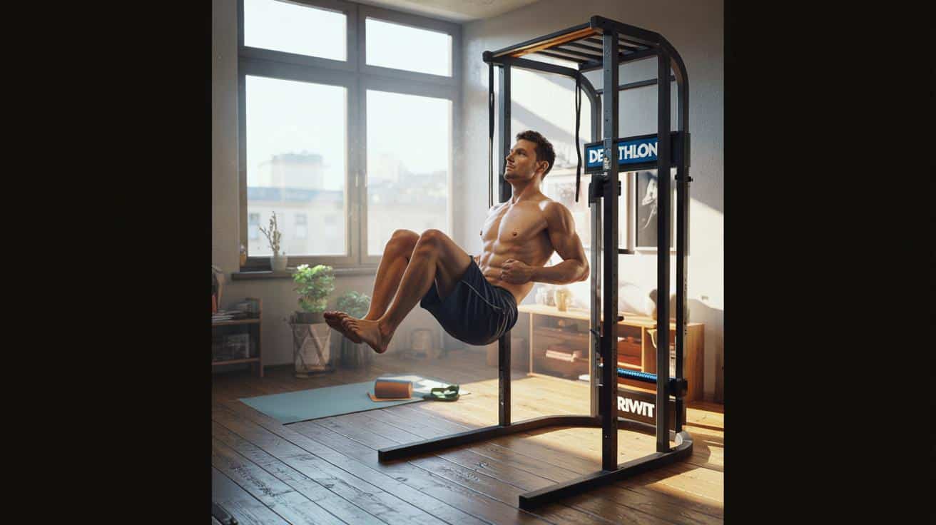 Domowa wieża treningowa z Decathlonu: prosty sposób na płaski brzuch