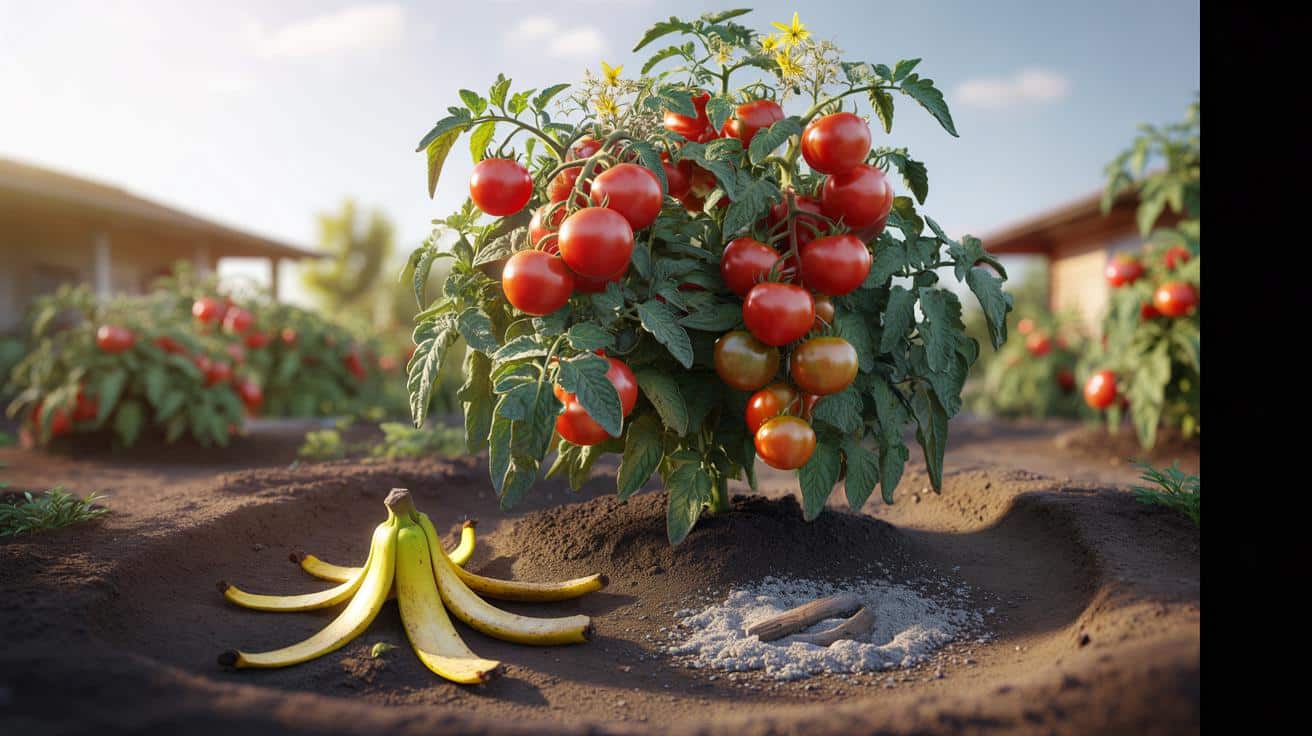 Dwa kuchenne odpady, które w kilka tygodni zmieniają krzak pomidora w fabrykę owoców