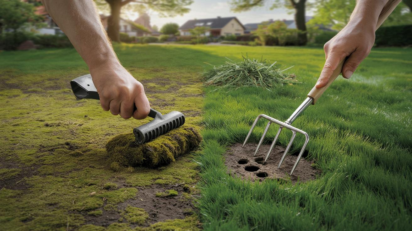 Dwa proste narzędzia, dzięki którym trawnik wreszcie wygrywa z mchem