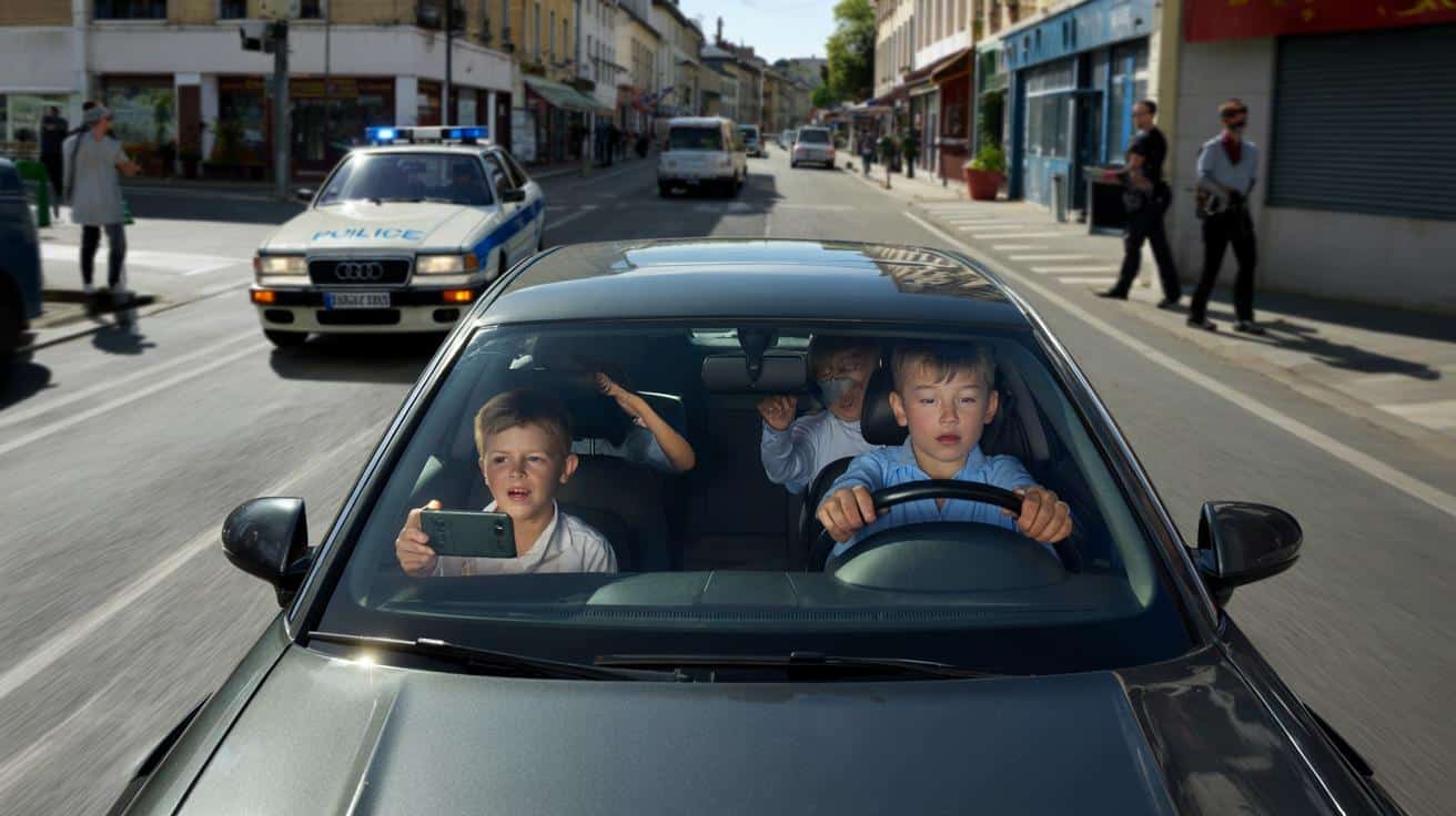 Dwunastolatek za kierownicą Audi ucieka przed patrolem miejskim