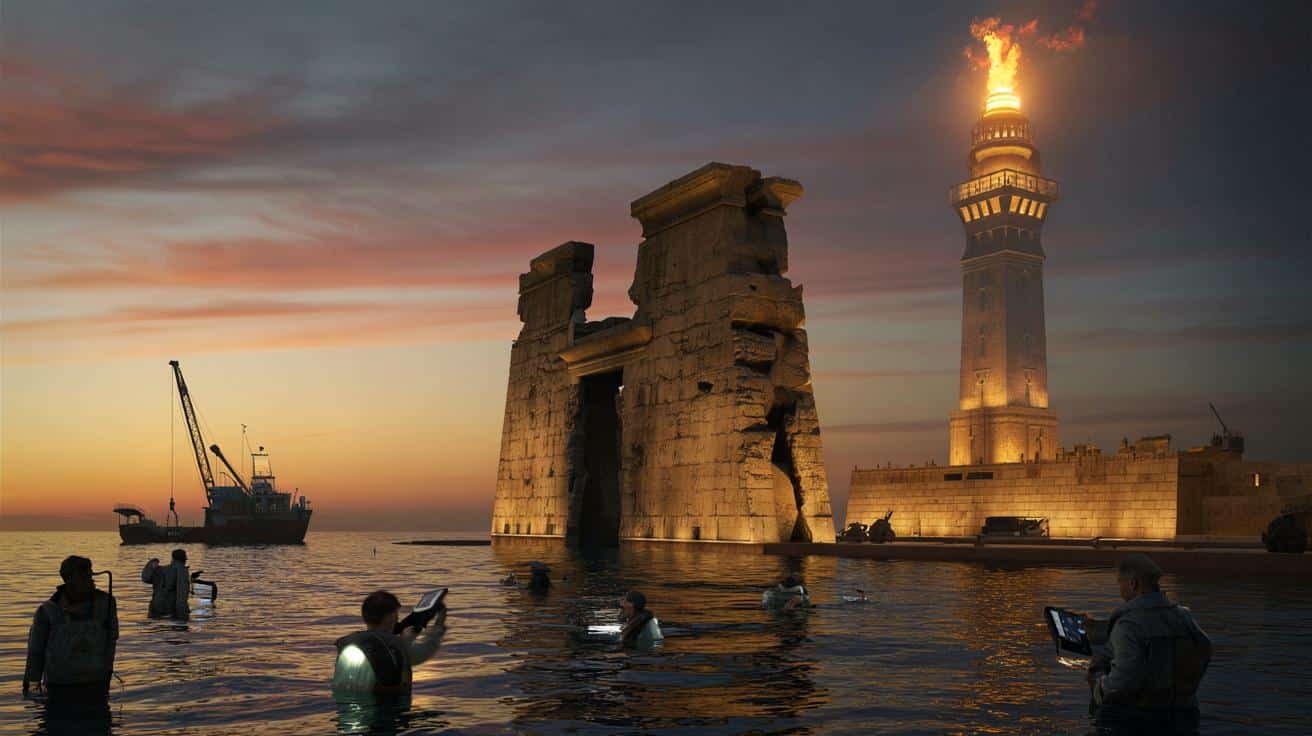 Egipt: spod fal Morza Śródziemnego wyłania się legendarny latarnik starożytności