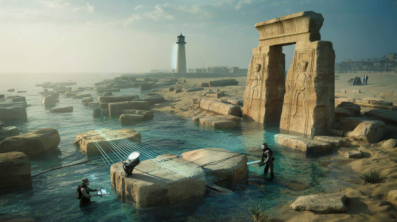 Egipt zaskakuje: pod wodą odnaleziono elementy legendarnej latarni morskiej