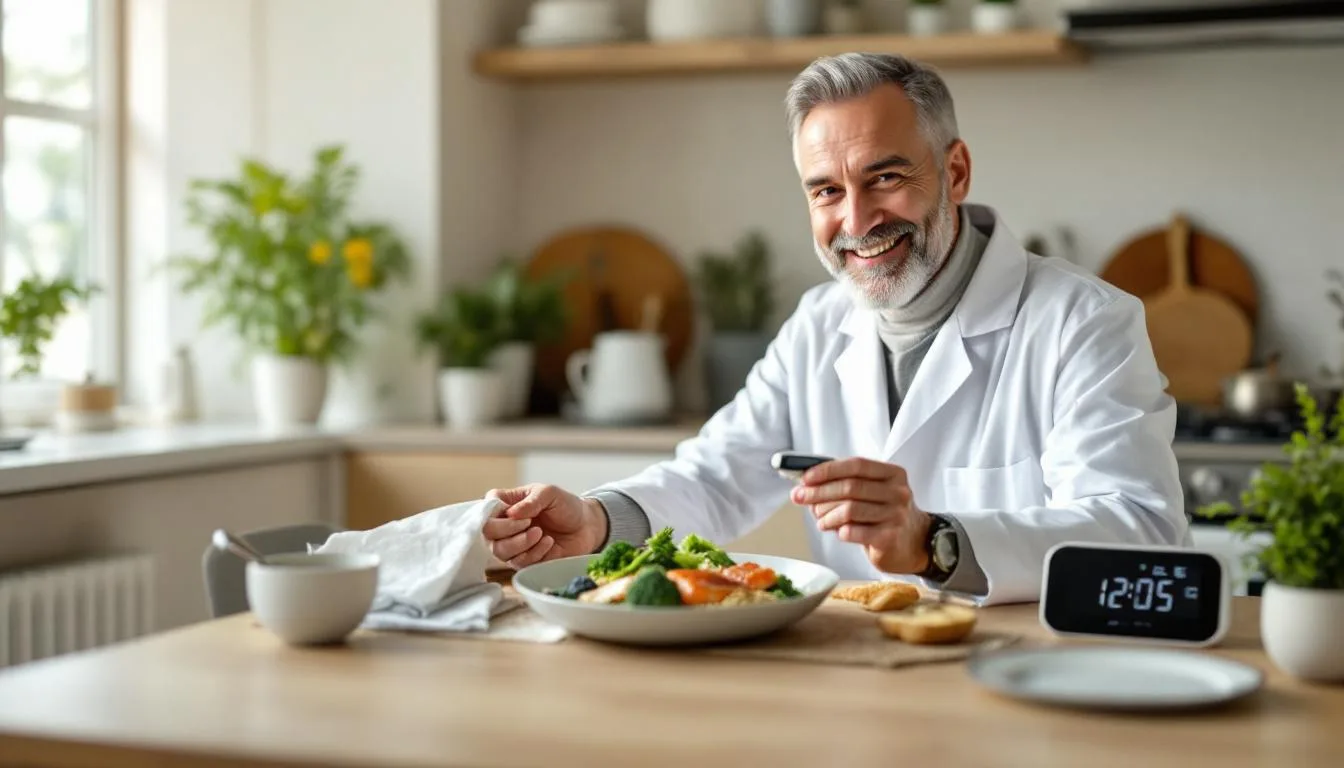 Endokrynolog tłumaczy, dlaczego je kolację najpóźniej o 18 i co to robi z cukrem