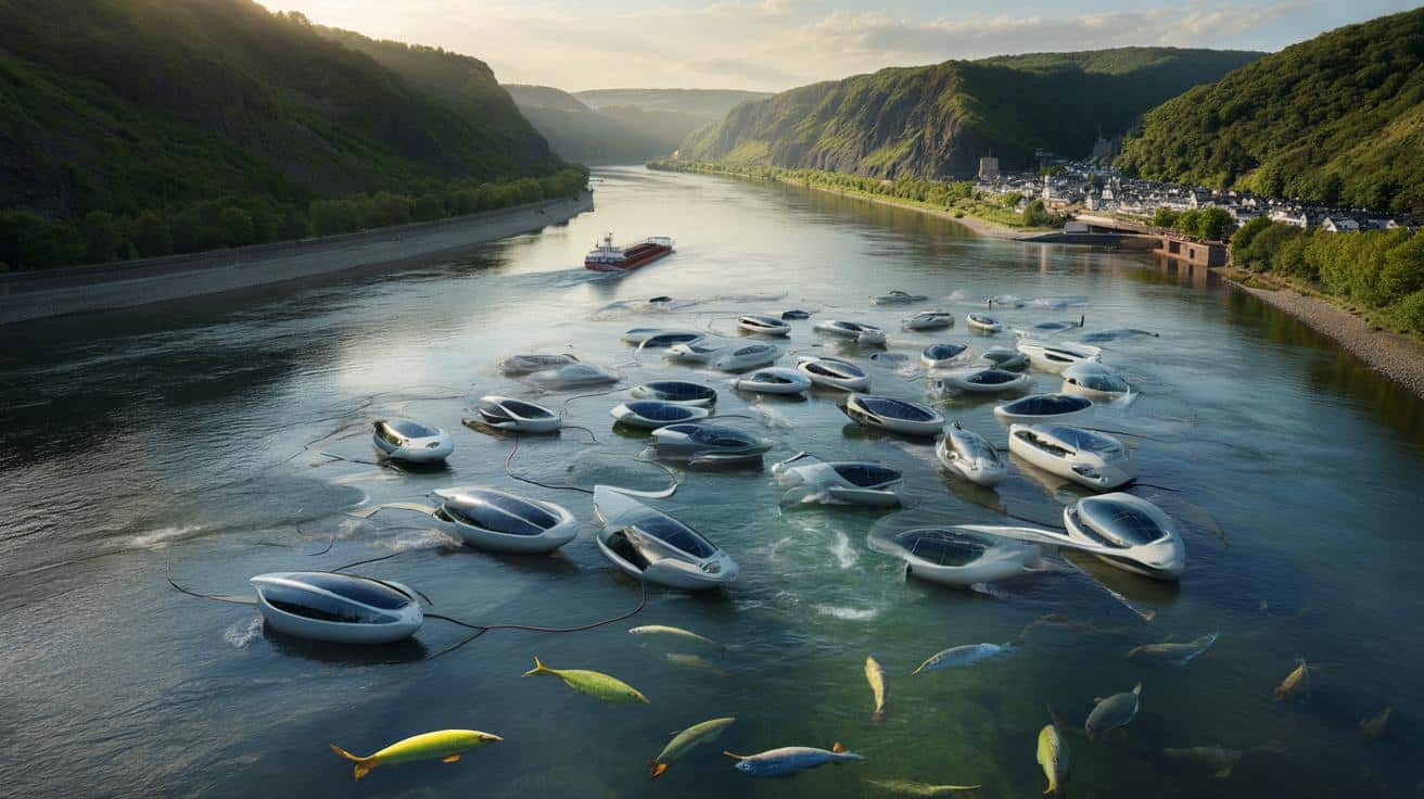 Energetyczne „ryby” w Renie: nowe pływające elektrownie walczą z przerwami w zielonej energii