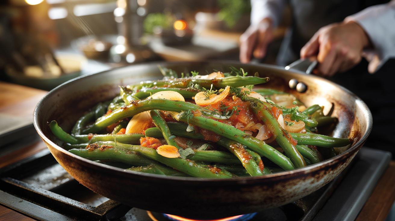 Fasolka szparagowa jak z dobrej restauracji: sekret tkwi w patelni