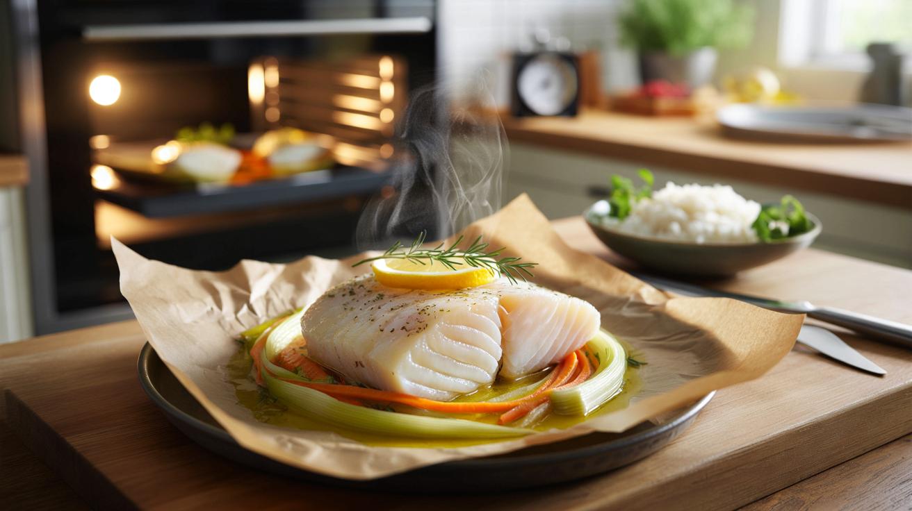 Filet z dorsza z warzywami z piekarnika: lekka kolacja w 12 minut