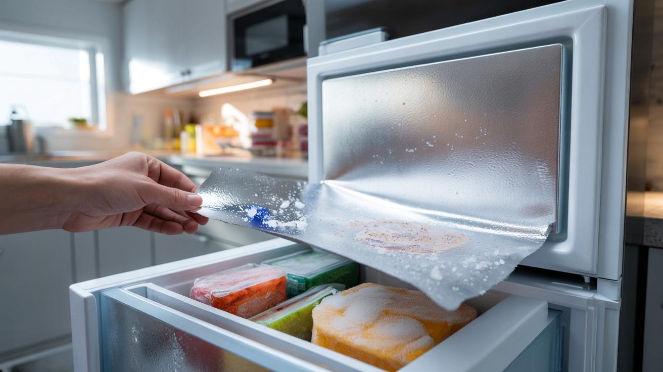 Folia aluminiowa w zamrażarce: prosty trik, który kończy problem szronu