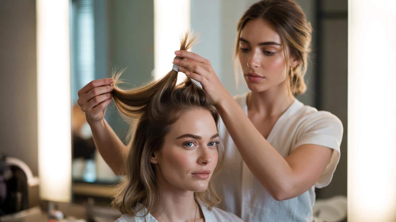 Fryzjer pokazuje prosty sposób na ułożenie włosów który zajmuje mniej niż minutę