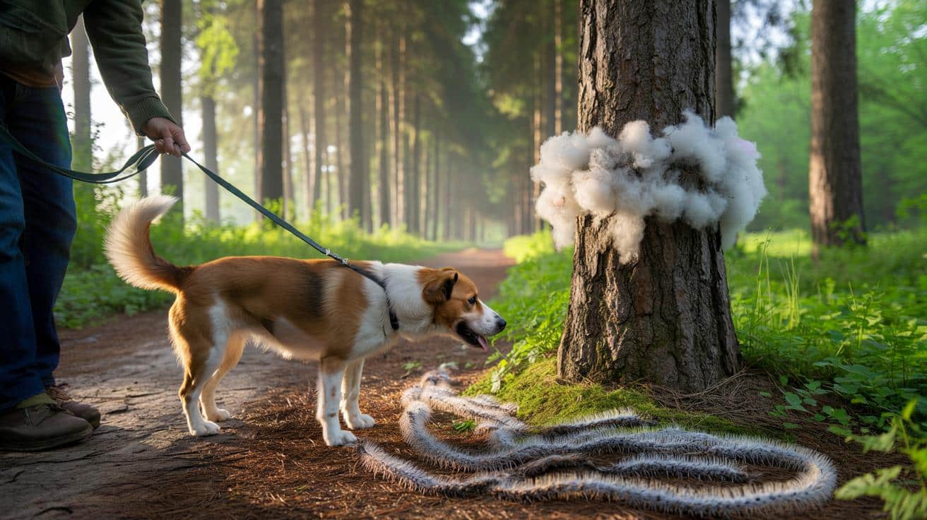 Gąsienice procesyjne zagrażają psom dłużej. Wiosenne spacery już nie są bezpieczne