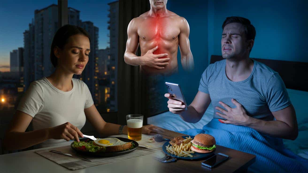 Gastroenterolog wyjaśnia dlaczego Polacy którzy jedzą późną kolację po 21 godzinie mają dwukrotnie wyższe ryzyko refluksu niż ci kończący jedzenie o 19 i co konkretnie dzieje się ze zwieraczem żołądka w nocy