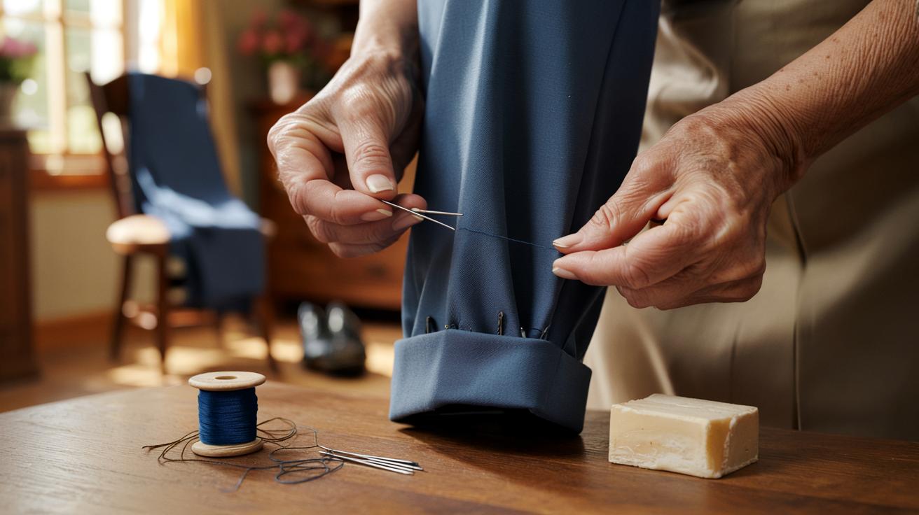 Genialny trik babci na idealny podwinięty dół spodni bez maszyny i żelazka