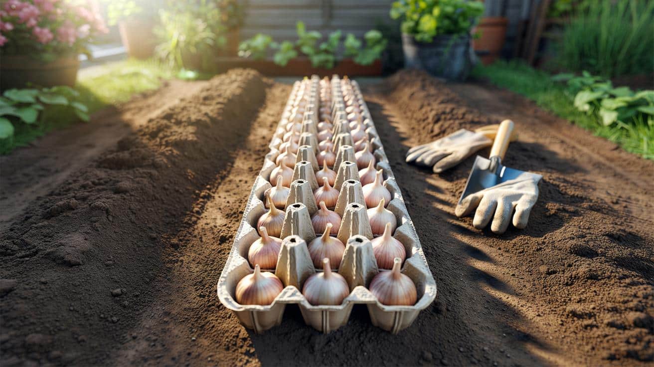 Genialny trik z kartonem po jajkach: równy czosnek bez mierzenia