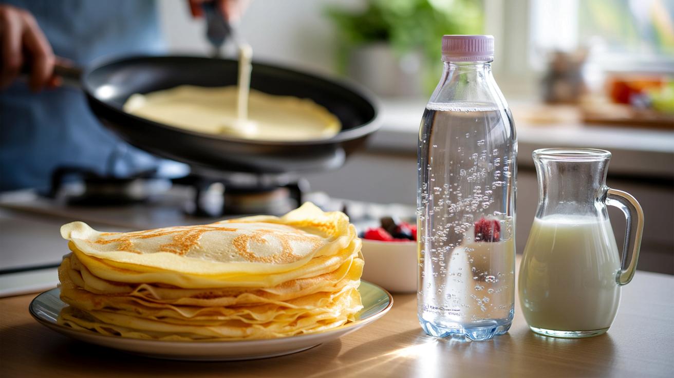 Genialny trik na lekkie naleśniki: zamień połowę mleka na ten napój