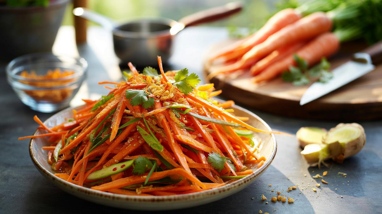 Genialny trik na marchewkę: chrupiąca sałatka, która robi wrażenie