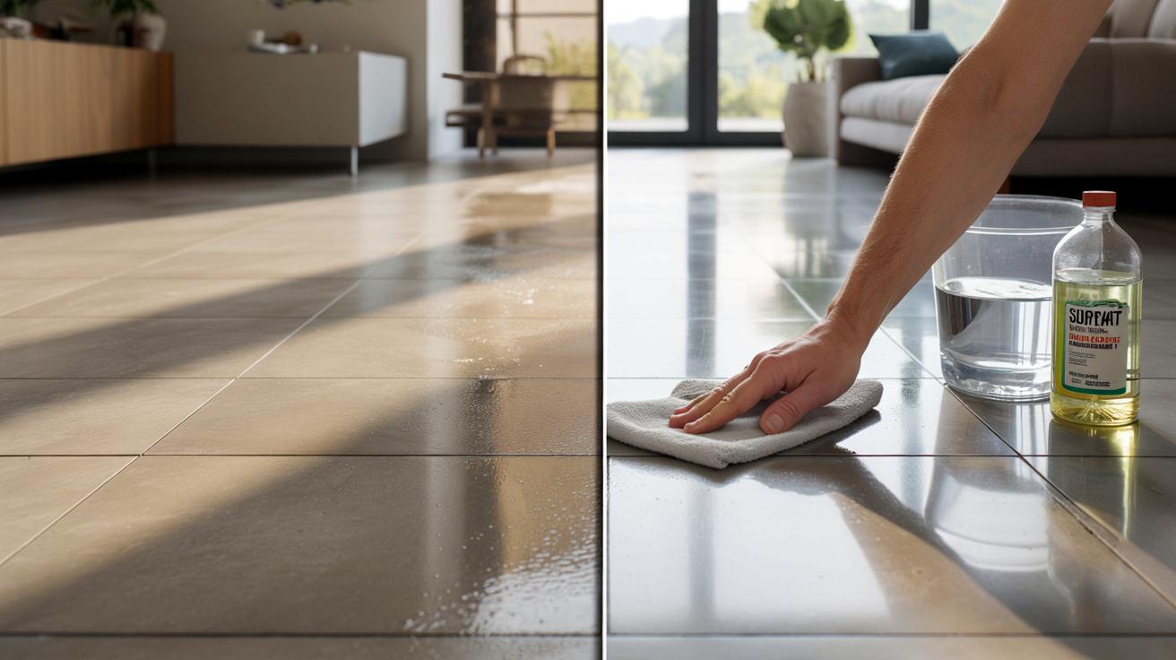 Genialny trik na matowy gres: ten prosty produkt przywraca blask i higienę