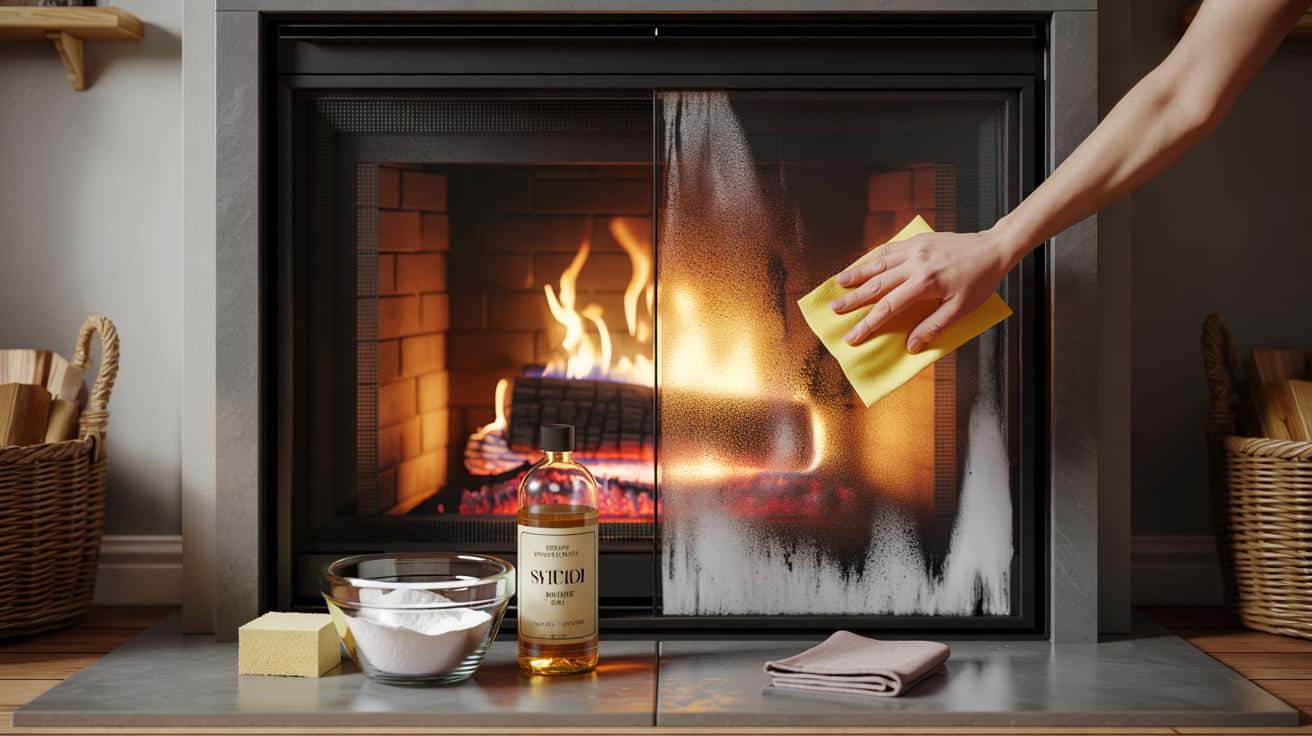 Genialny trik na szybkie mycie szyby kominka bez użycia popiołu