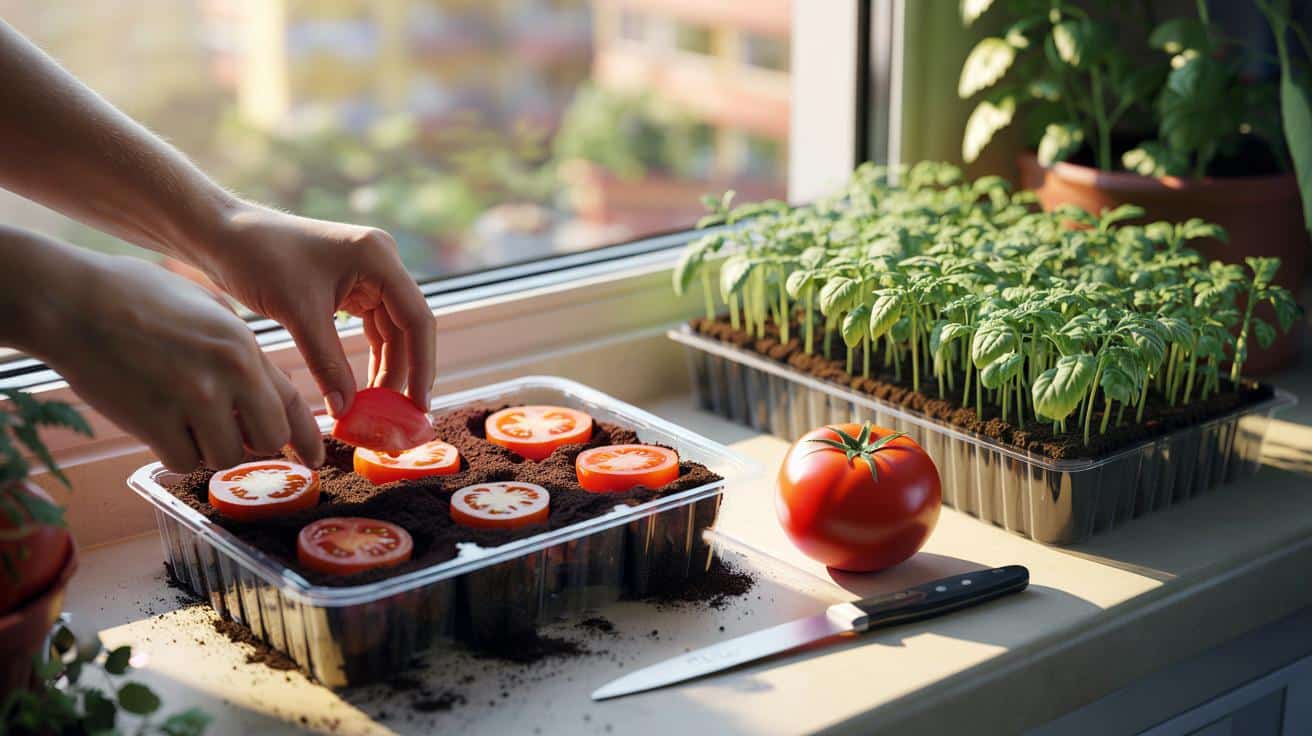 Genialny trik z pomidorem z marketu: z jednego owocu cała skrzynka sadzonek