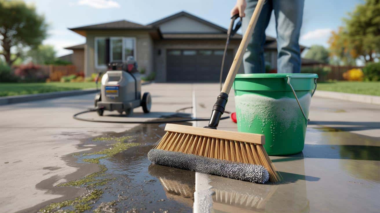 Genialny trik z kuchennym środkiem i miotłą zamiast myjki ciśnieniowej
