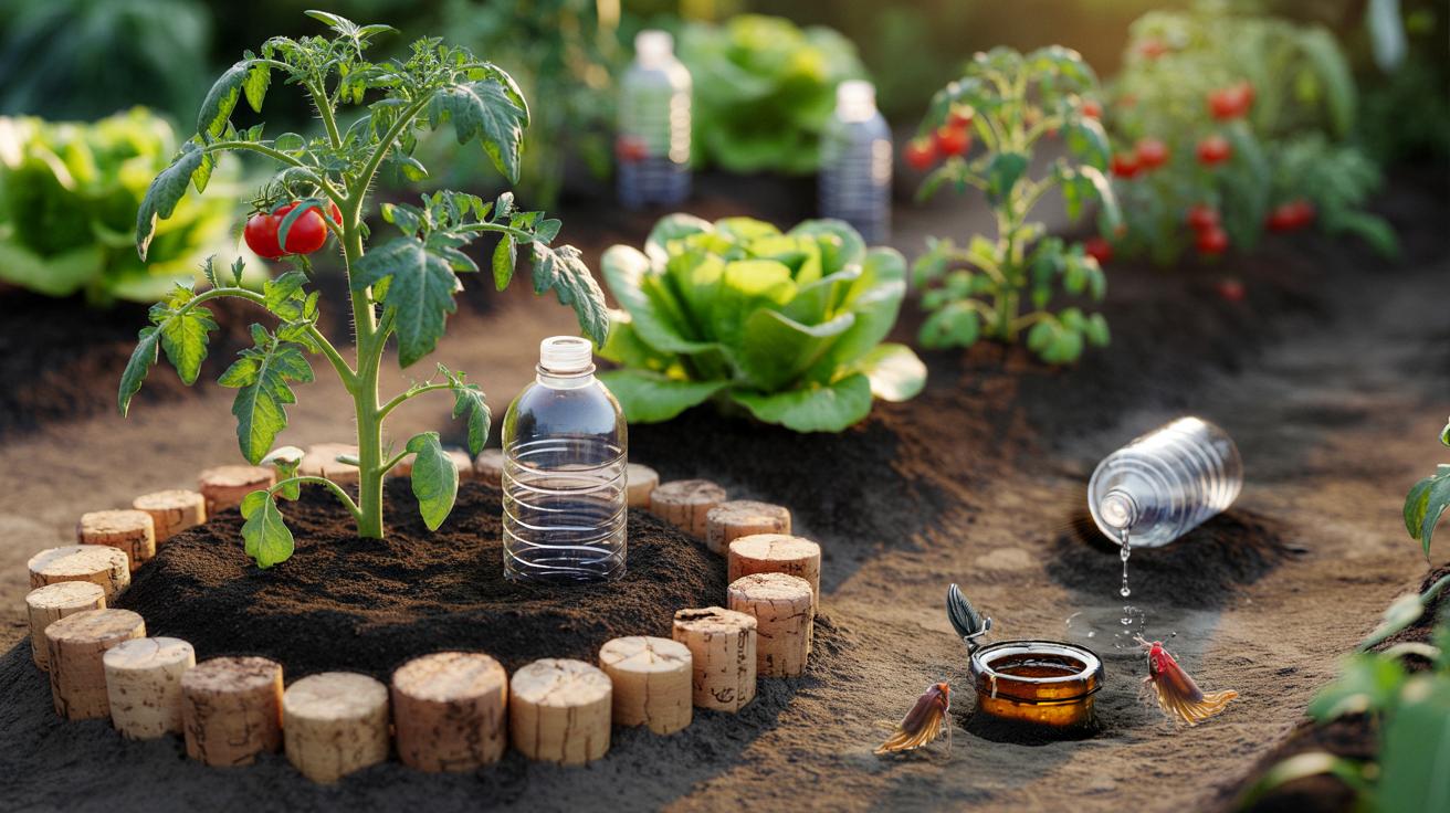 Genialny trik z korkami po butelkach: mniej podlewania i zero ślimaków w warzywniku