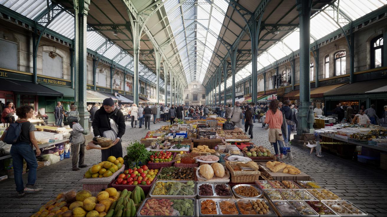 Gigantyczny zadaszony targ tuż pod Paryżem: historyczna hala pełna smaków świata