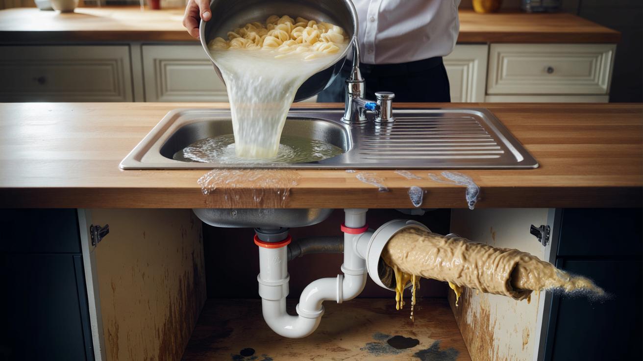 Gorąca woda po makaronie niszczy zlew i rury. Ten błąd kosztuje fortunę
