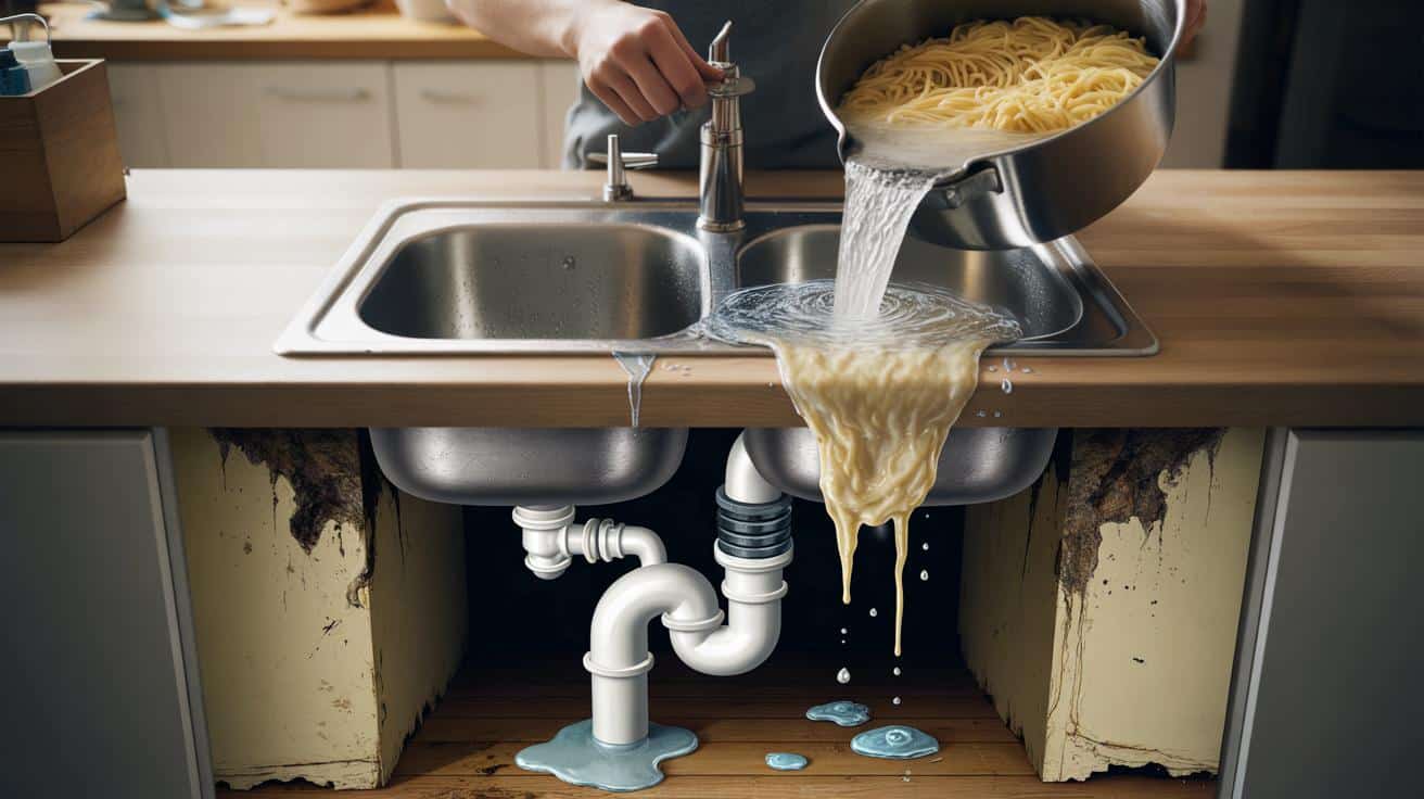 Gorąca woda po makaronie niszczy zlew i rury. Prosty błąd w kuchni kosztuje setki złotych