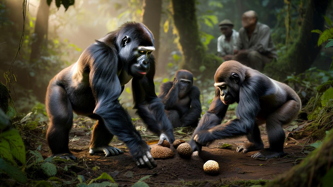 Goryle z Konga mają zaskakującą kulturę jedzenia. Naukowcy przecierają oczy