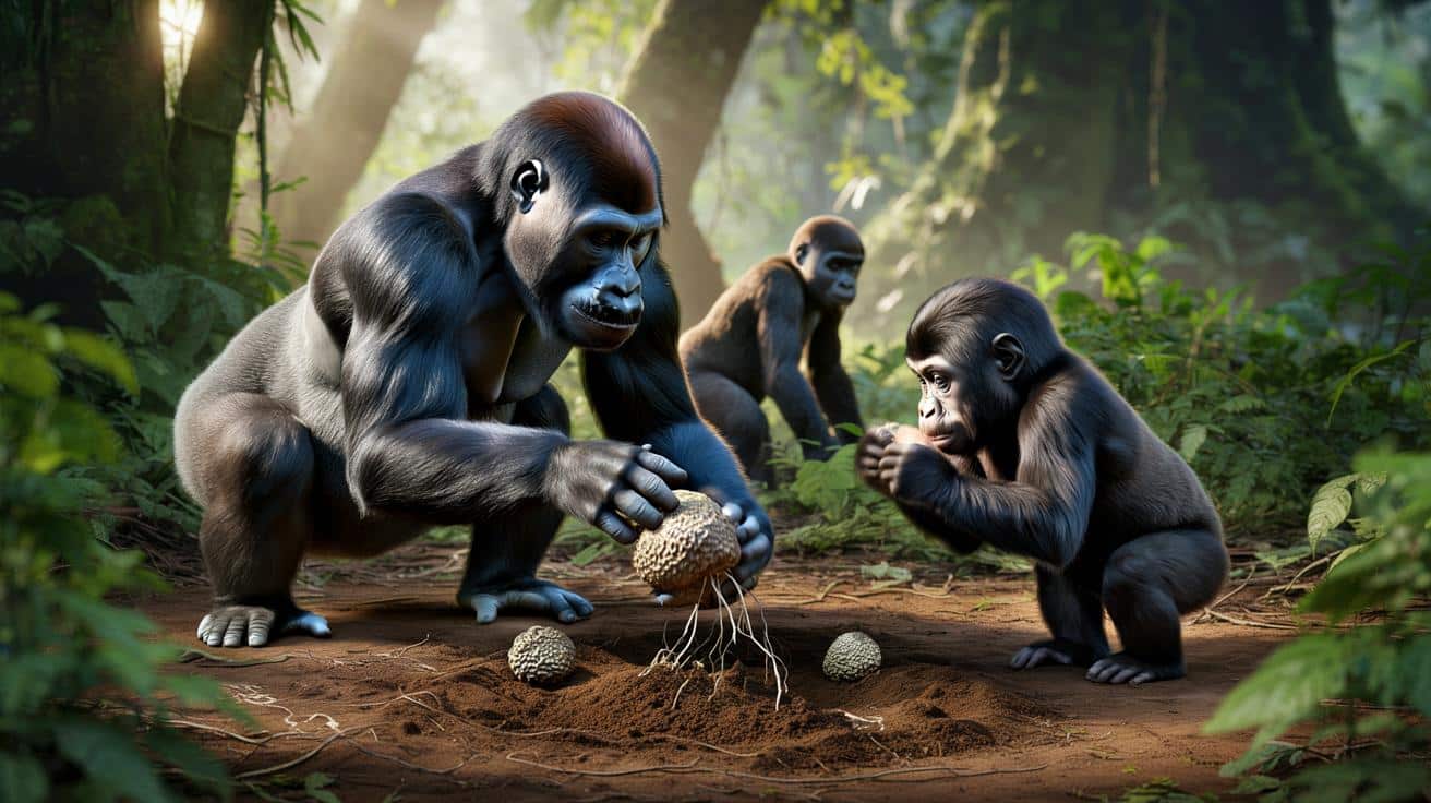 Goryle z Konga mają swój przysmak jak trufle. Naukowcy mówią o „kulturze smaku”