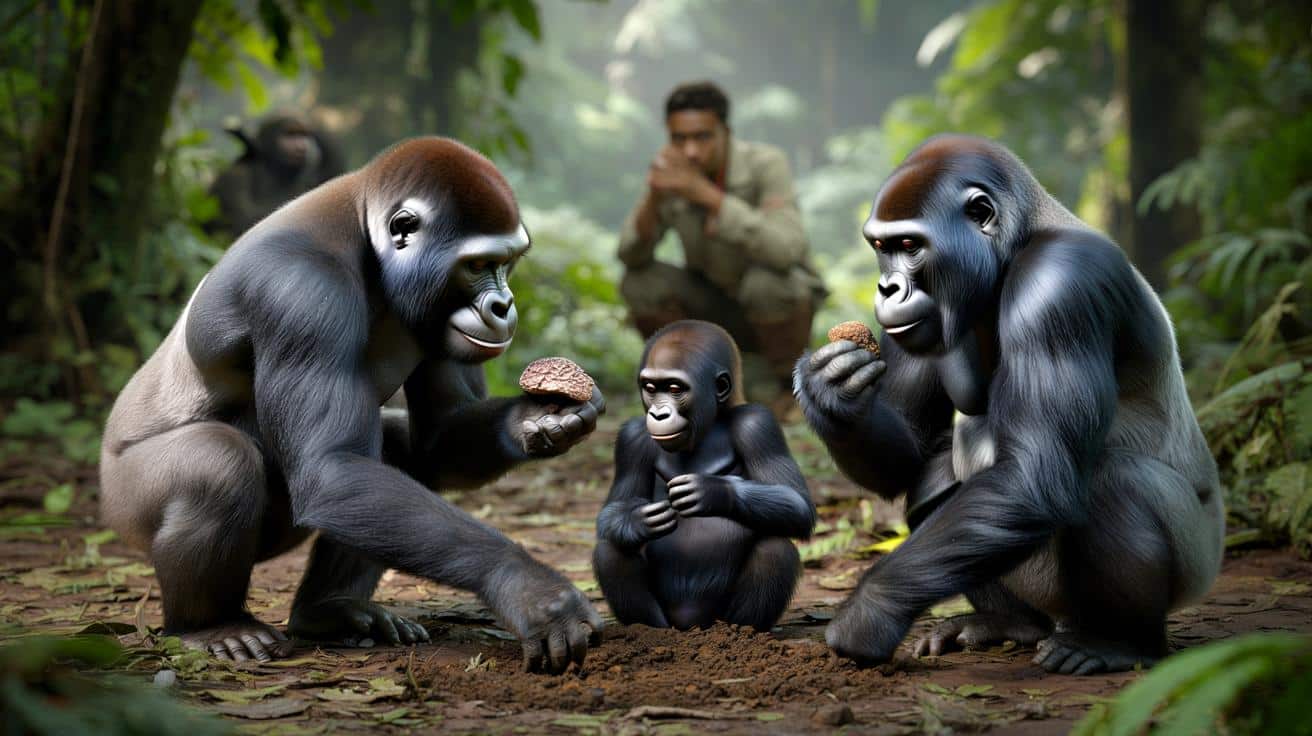 Goryle z Konga mają zaskakujące kulinarne zwyczaje. Naukowcy przecierają oczy