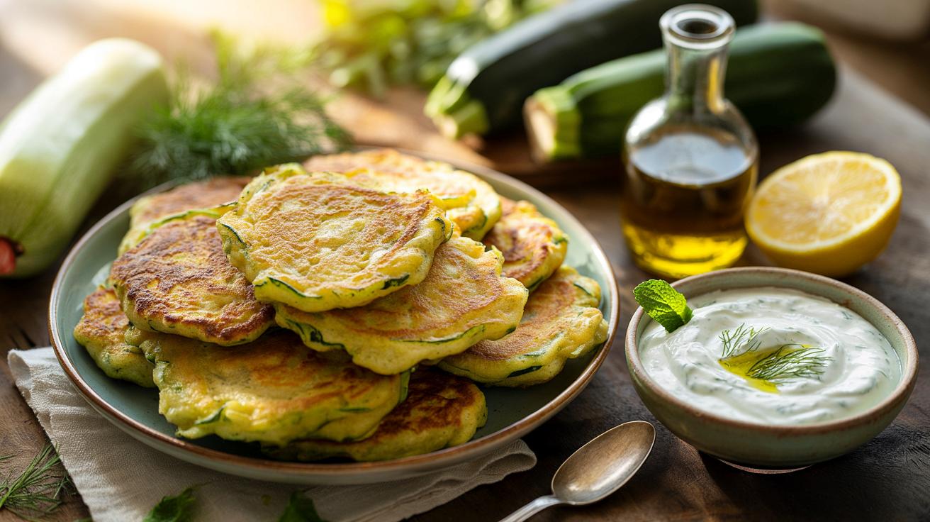 Greckie placuszki z cukinii: chrupiąca przekąska, którą zrobisz w 15 minut