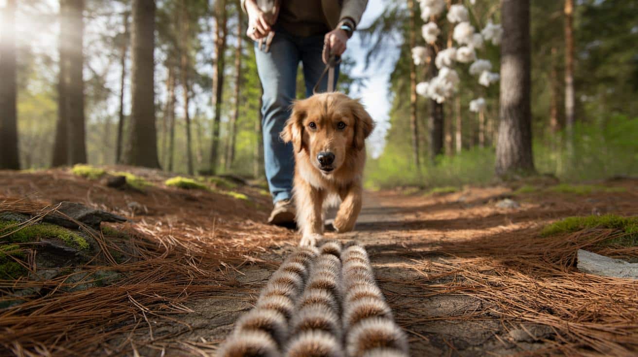 Groźne „gąsienice w marszu” zagrażają psom dłużej niż myślisz