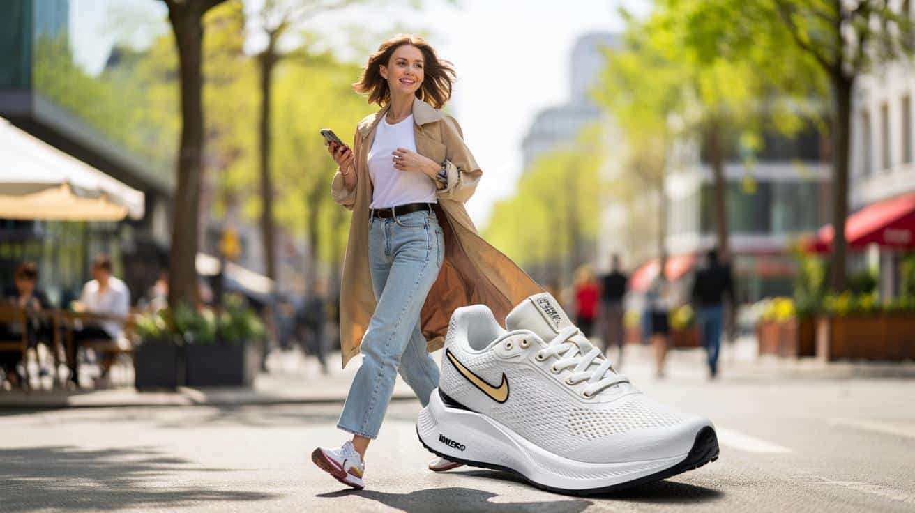 Gwiazda telewizji zakochana w tych białych sneakersach. Idealne na wiosnę