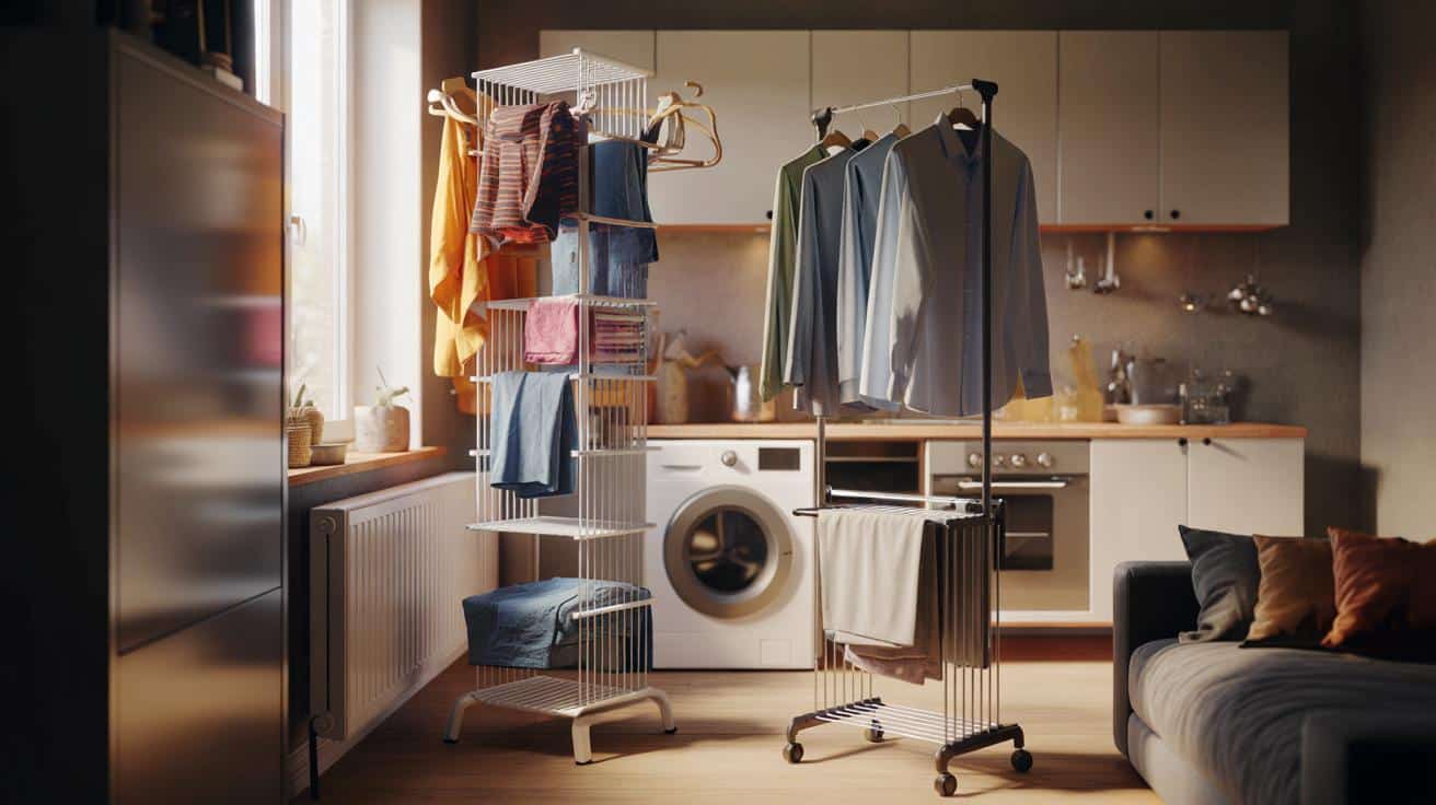 Hit Lidla za 19,99 zł: pionowy suszarkowy „wieżowiec” do małych mieszkań