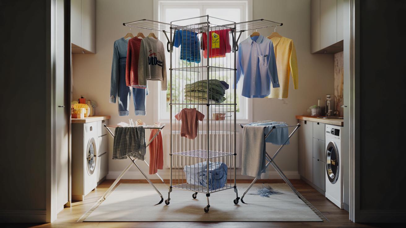 Hit Lidla za mniej niż 20 zł: pionowy suszarkowy „wieżowiec” na 12 kg prania