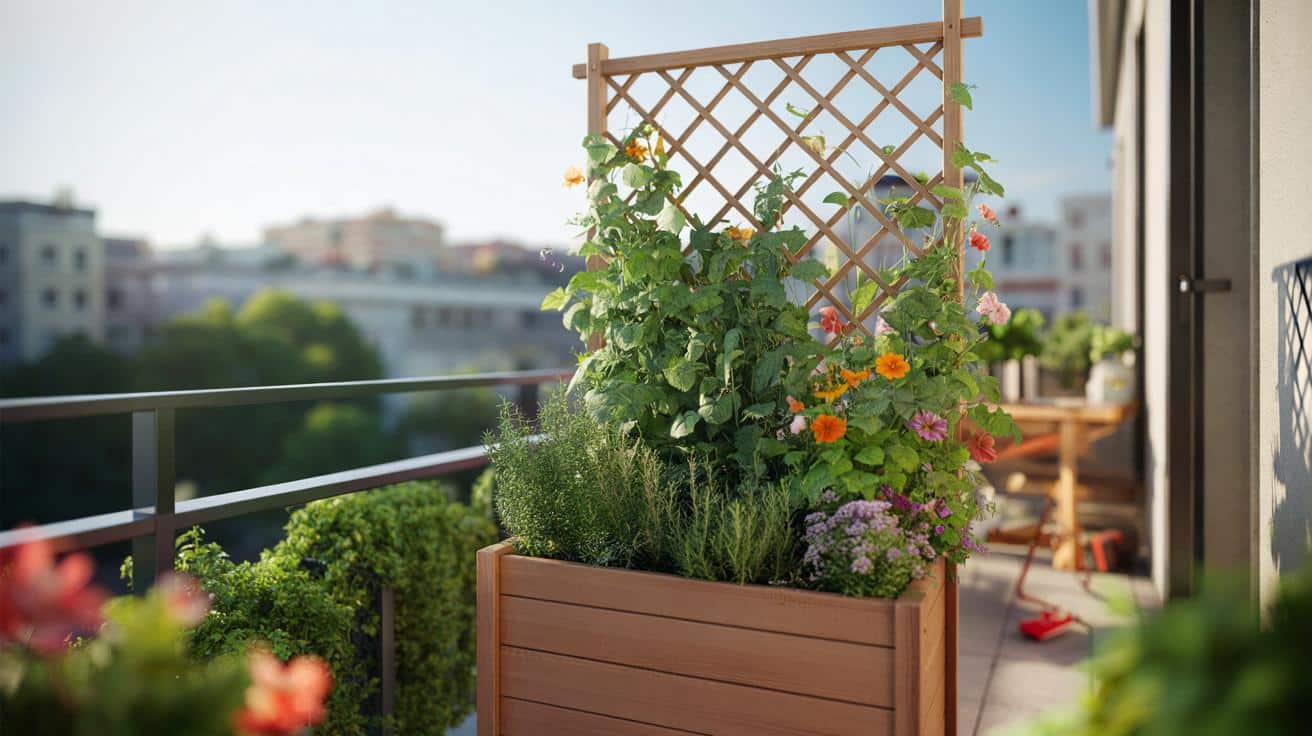 Hit na balkon i do ogródka: drewniana donica z kratką w Lidlu za grosze