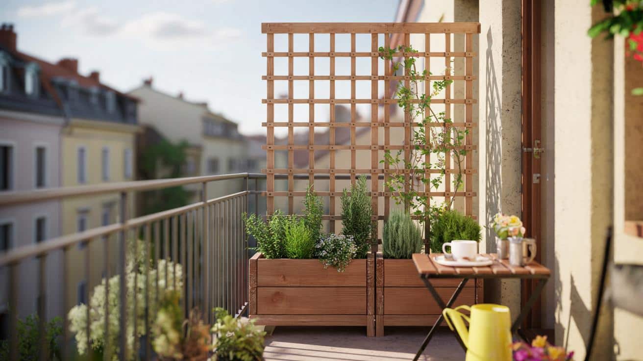 Hit na wiosnę w Lidlu: drewniana donica z kratką za grosze odmieni nawet mikroskopijny balkon