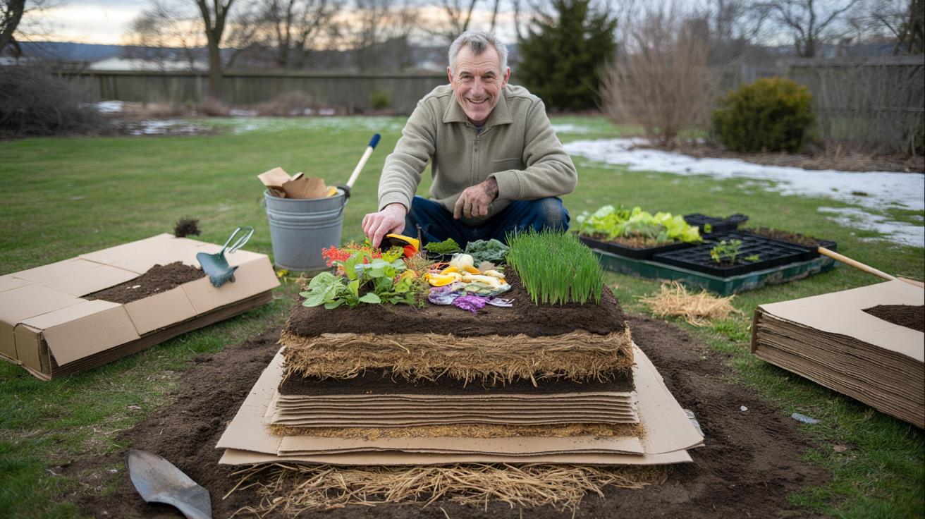 Hit wśród ogrodników na koniec zimy: ogrodowe „lasagne” bez kopania