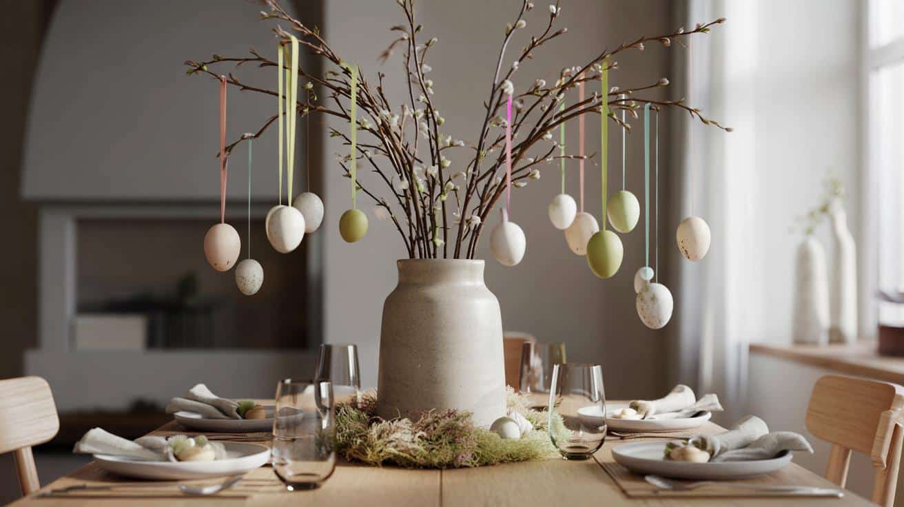 Hit na wielkanocny stół: prosty „wiosenny bukiet z gałęzi” zamiast serwety
