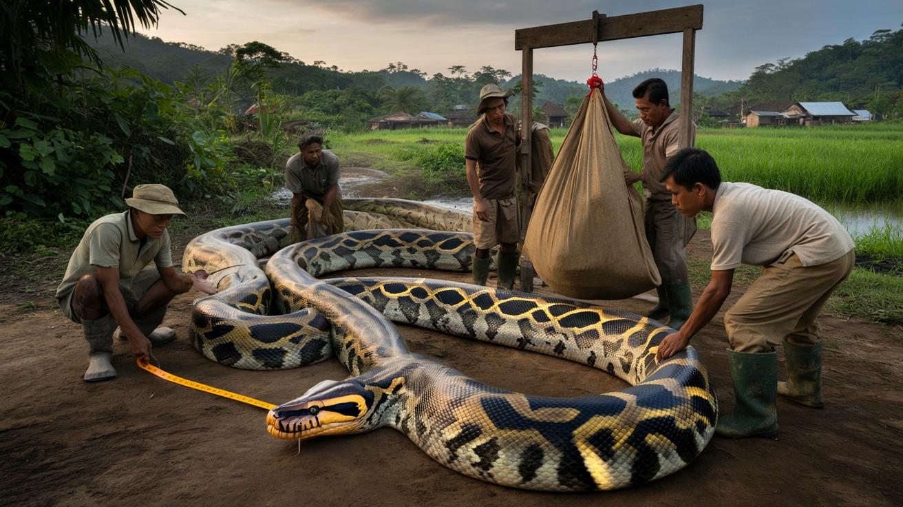 Indonezyjska „Baronessa” bije rekord: najdłuższy dziki wąż w historii